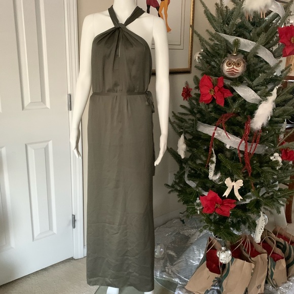 olive green plus size maxi dress